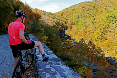 Shenandoah Fall Foliage Bike Festival Sunday Goshen Pass rider