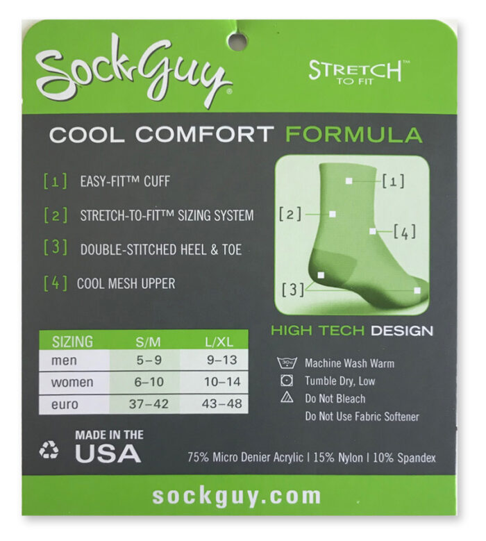 Bike Socks Sizing Chart