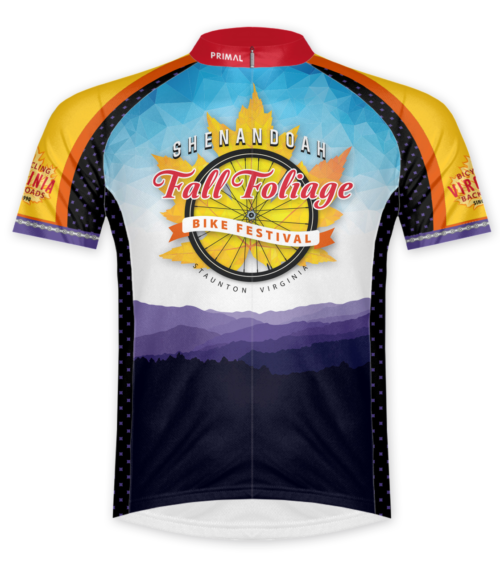 Fall FOliage Bike Festival 2022 Jersey FRONT side design