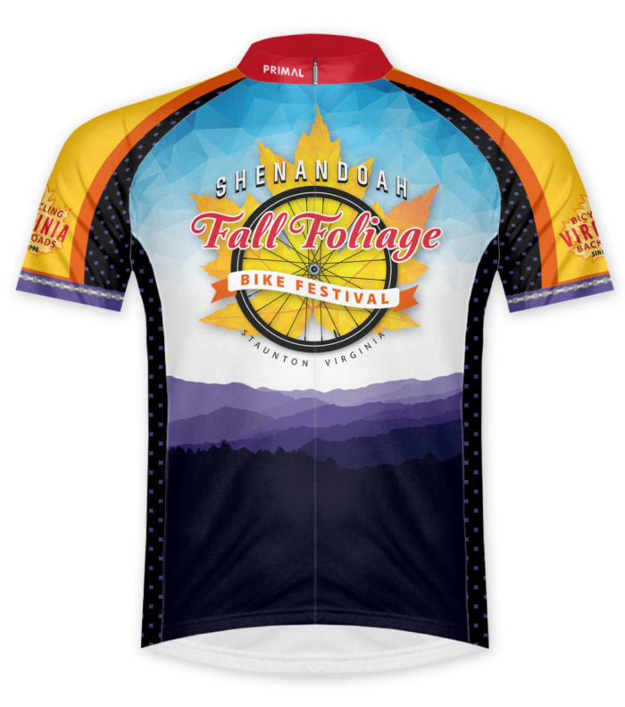 Fall FOliage Bike Festival 2022 Jersey FRONT side design